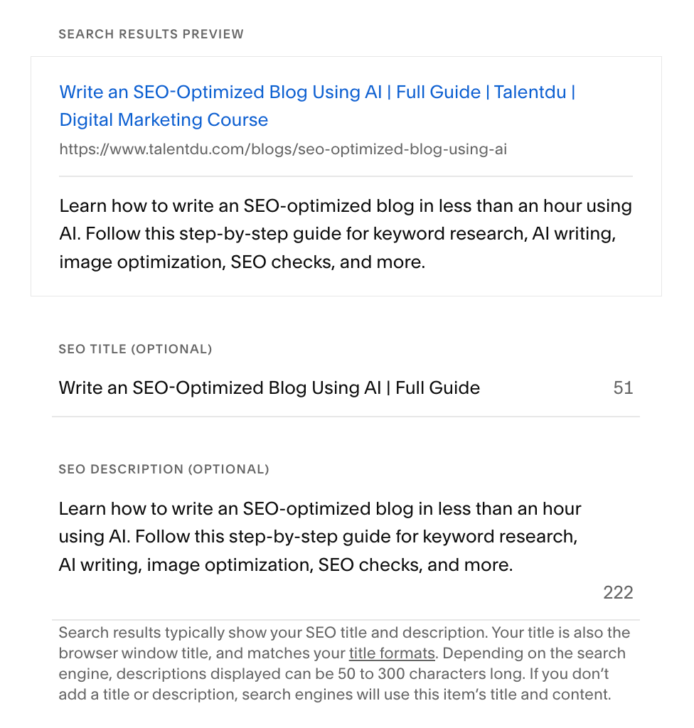 Talentdu Writing an SEO-optimized blog in under 1 hour using AI tools